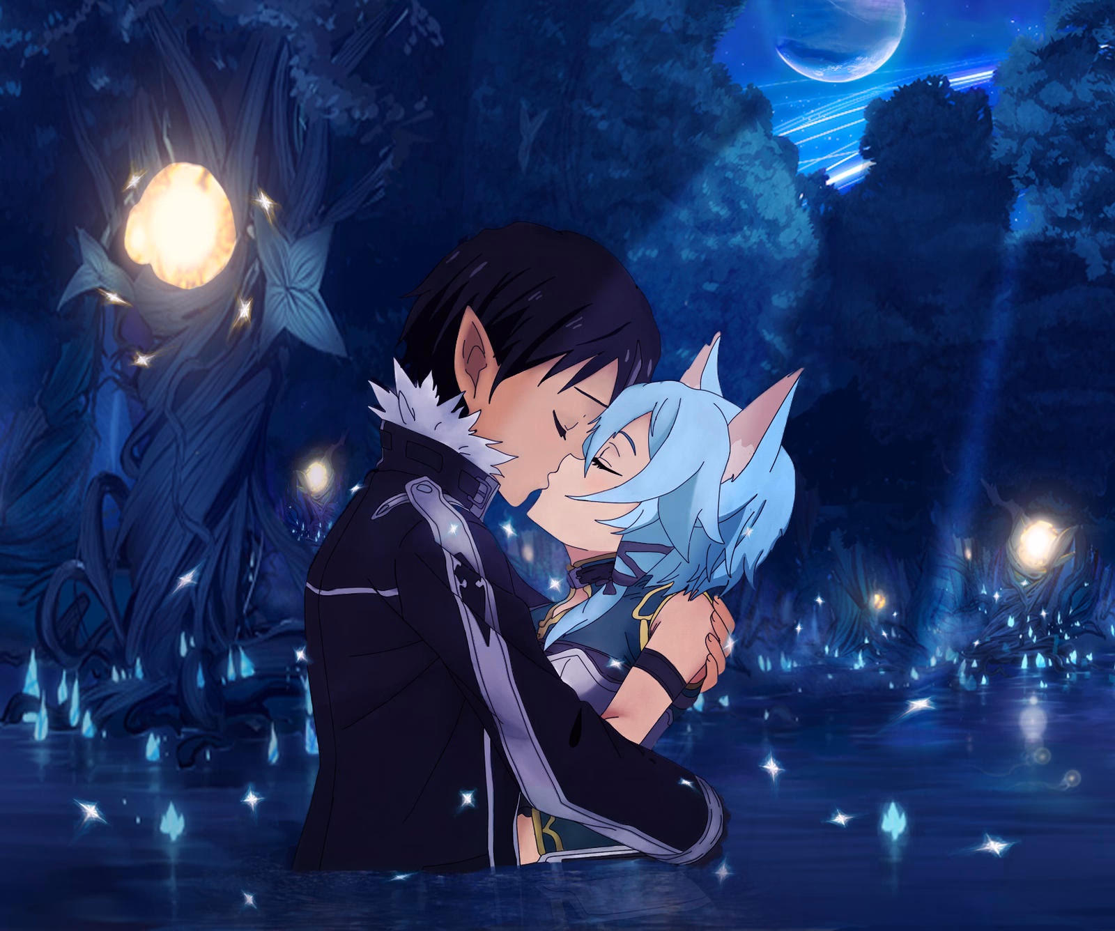 Are there any good interactions between Sinon and Kirito?