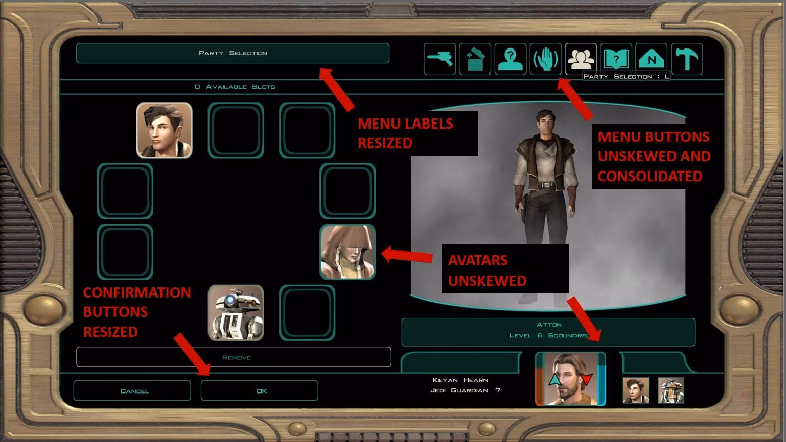 How do I fix fullscreen issues in Knights of the Old Republic?