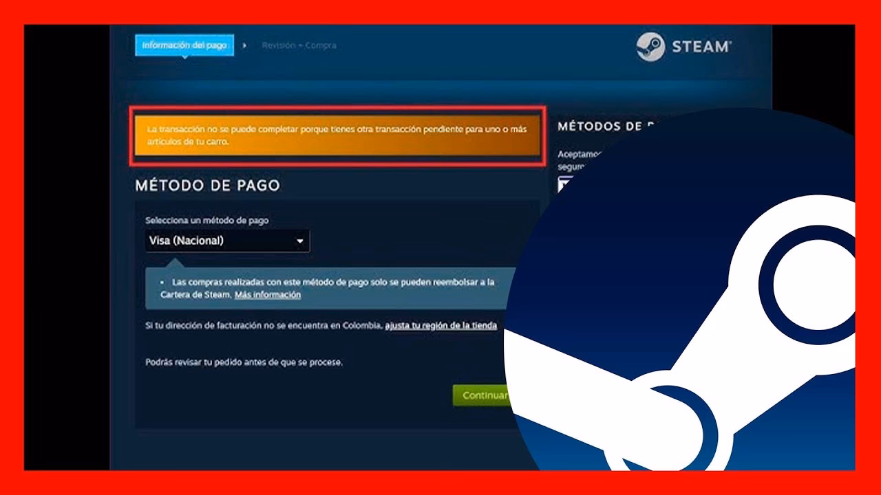 ¿Qué es el error de transacción pendiente de Steam?