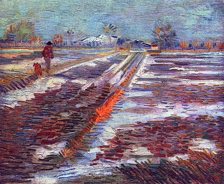 How to paint a snowy landscape?