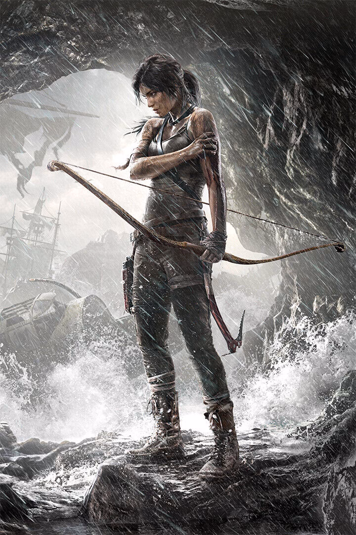 What is the size of Lara Croft Tomb Raider movie poster?