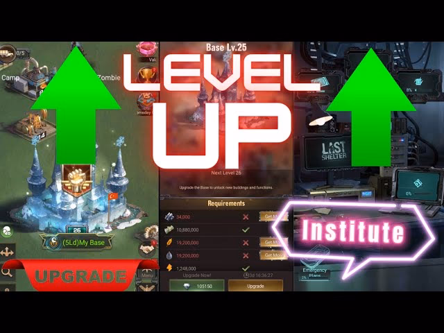 What building level do you need to upgrade a survival base?