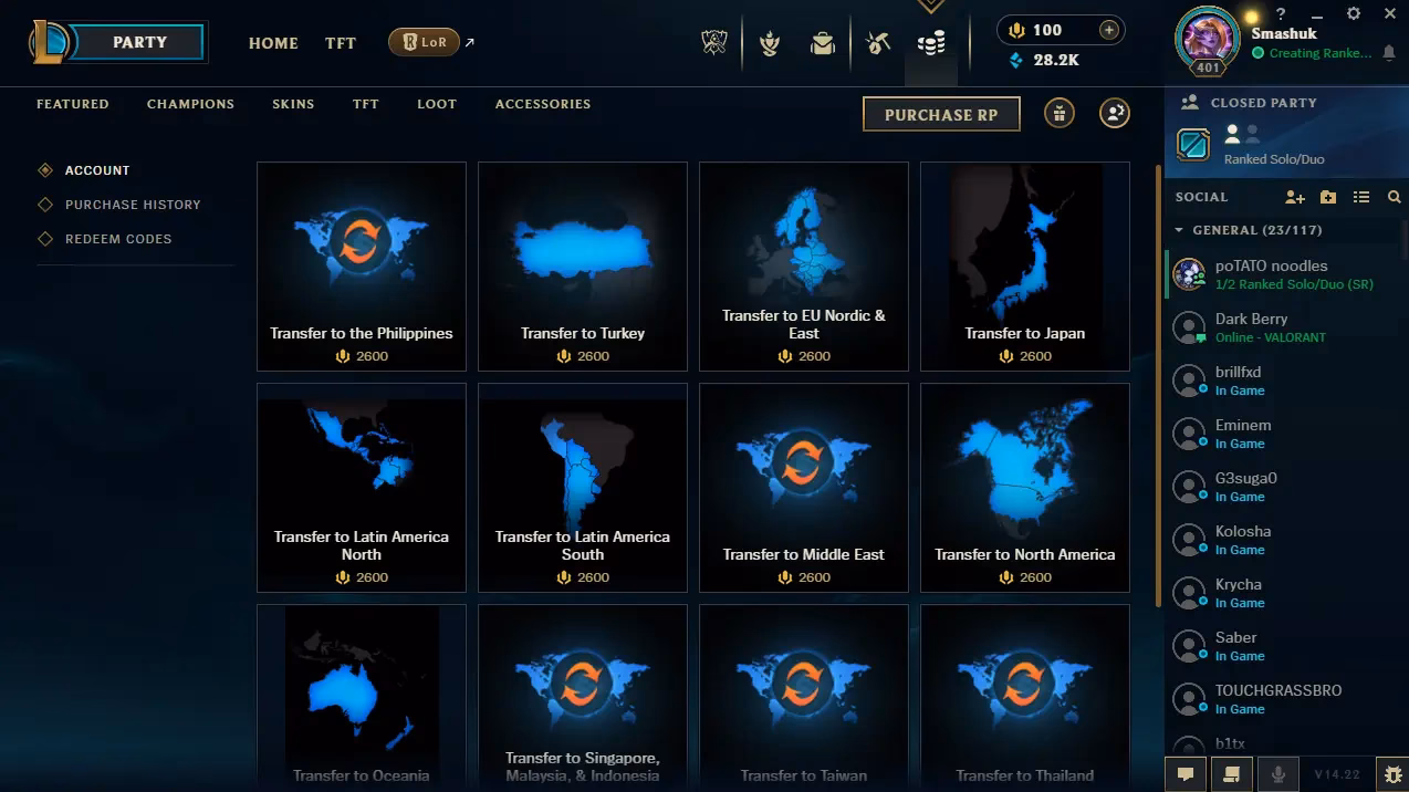 How can I buy a League of Legends account?