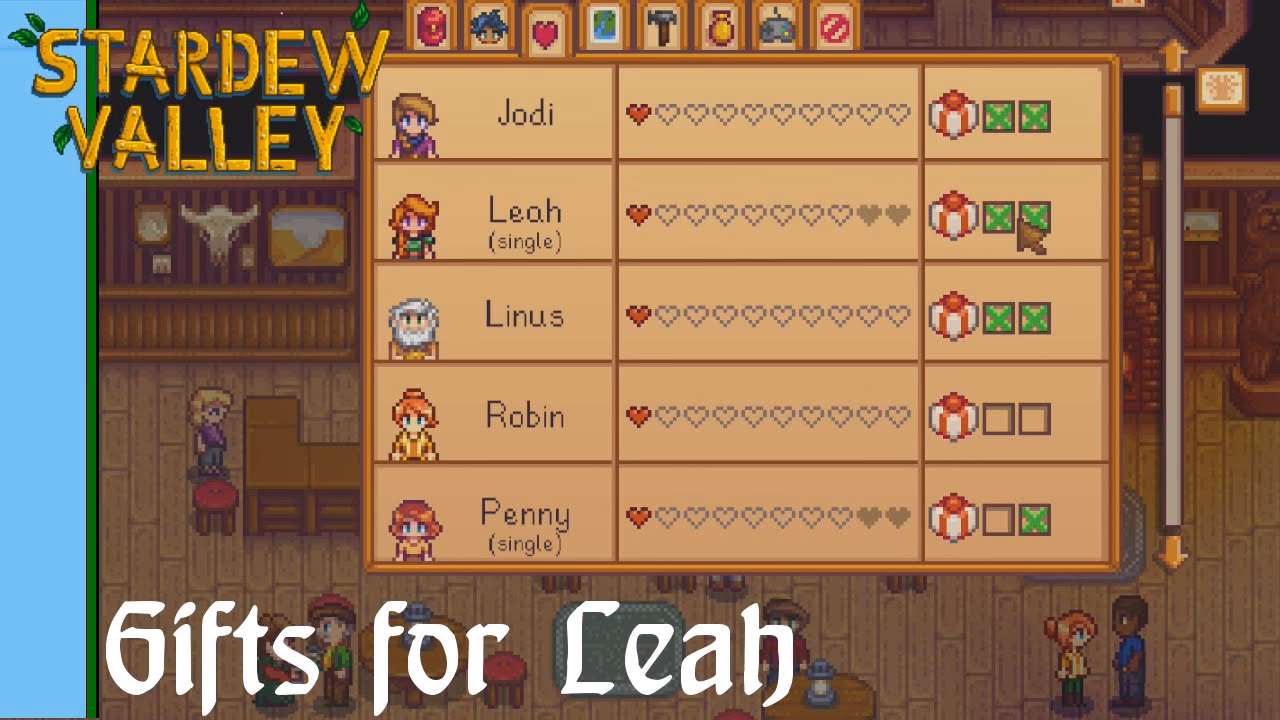 What gifts does Leah enjoy in the game?