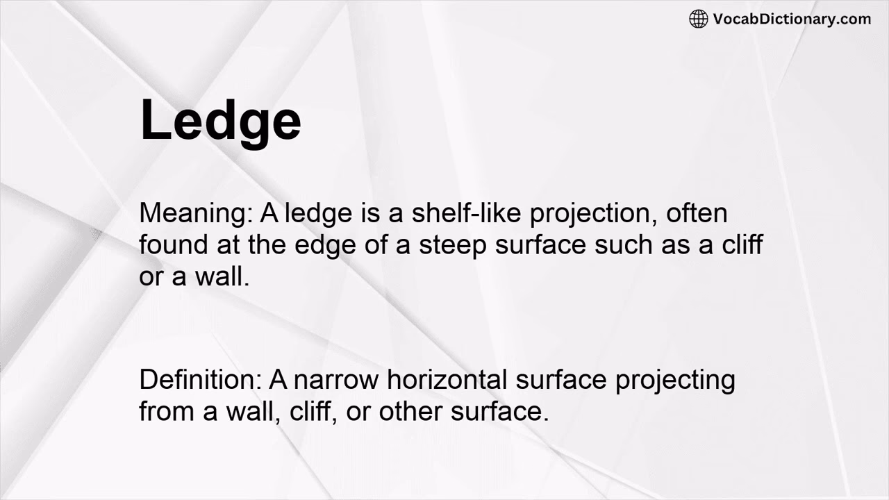 What is a synonym for ledge?