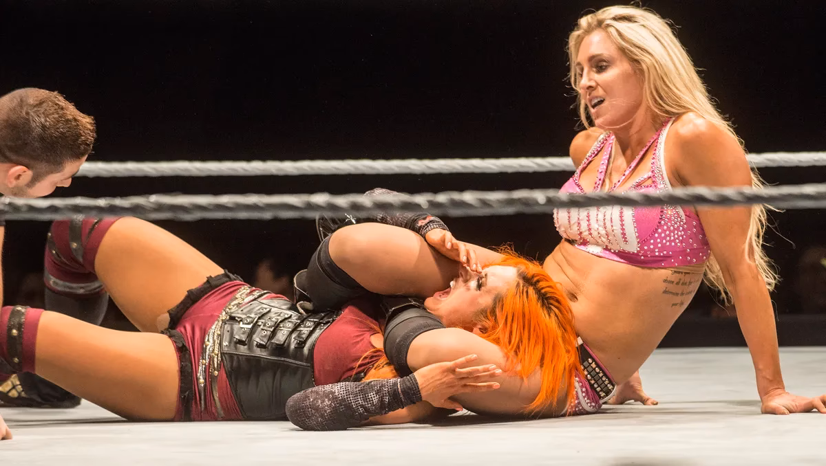 How does a wrestler hold a leg?