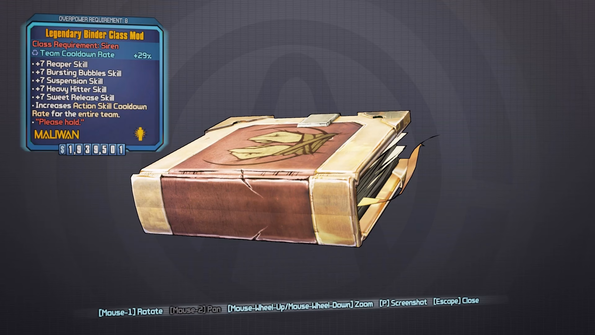 Does legendary binder give bonuses?