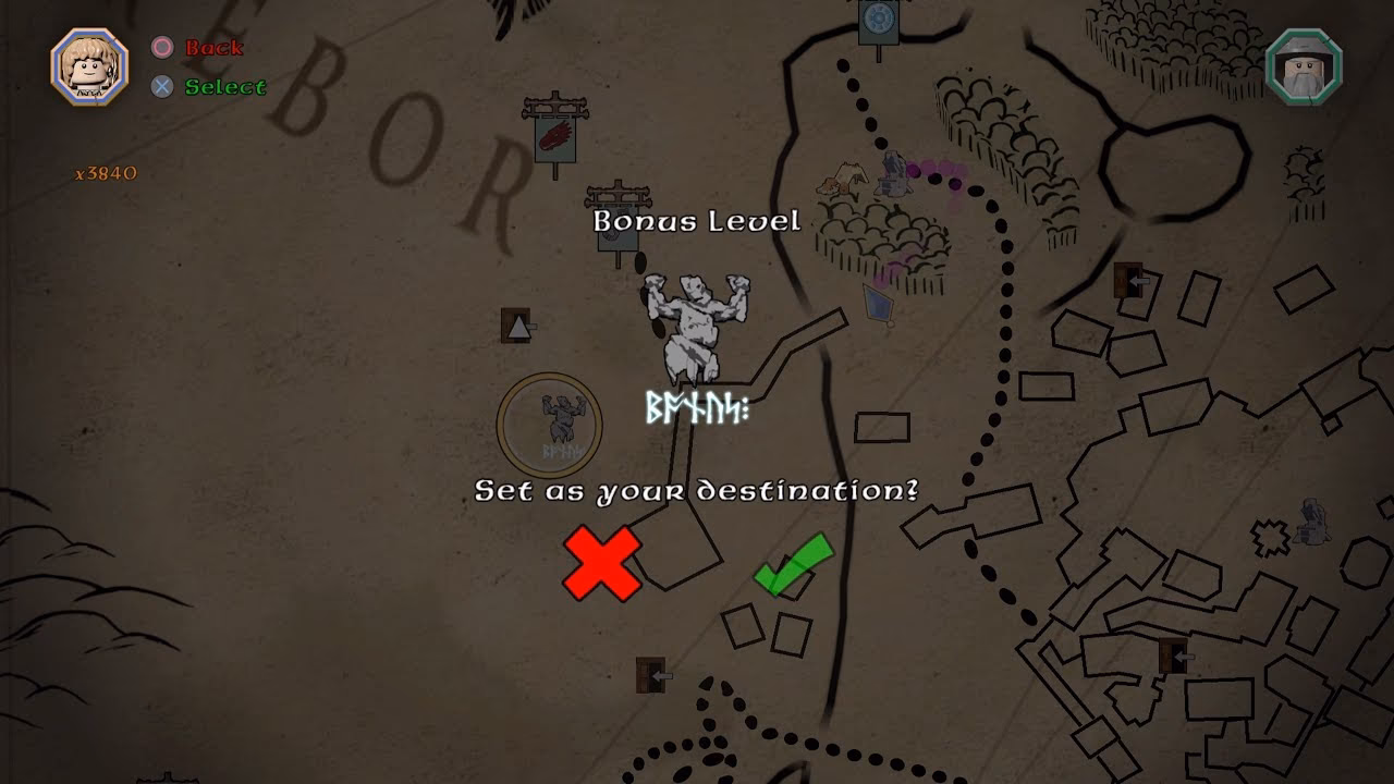 Where is the bonus level in Lego The Hobbit?