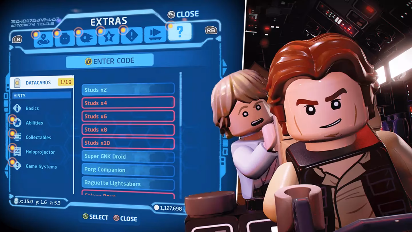 How do I unlock cheats in Lego Star Wars Skywalker saga?