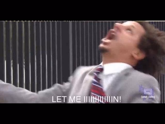 Does 'let me in' have a black background?