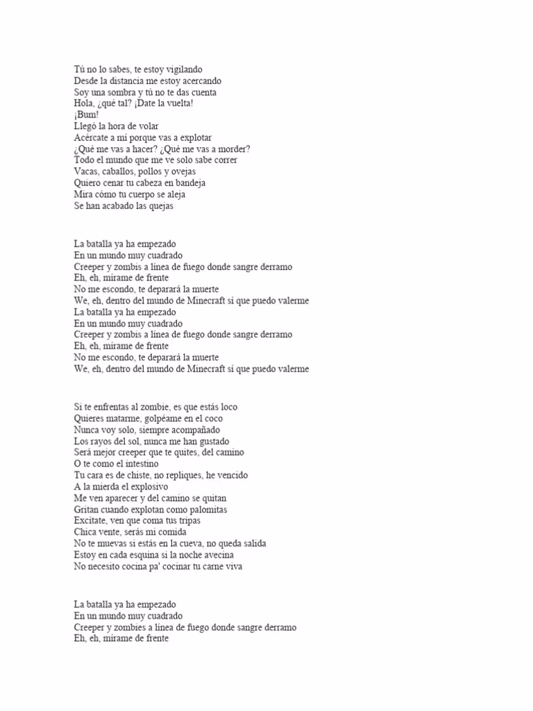 ¿Quién escribió la canción Creeper vs Zombie?