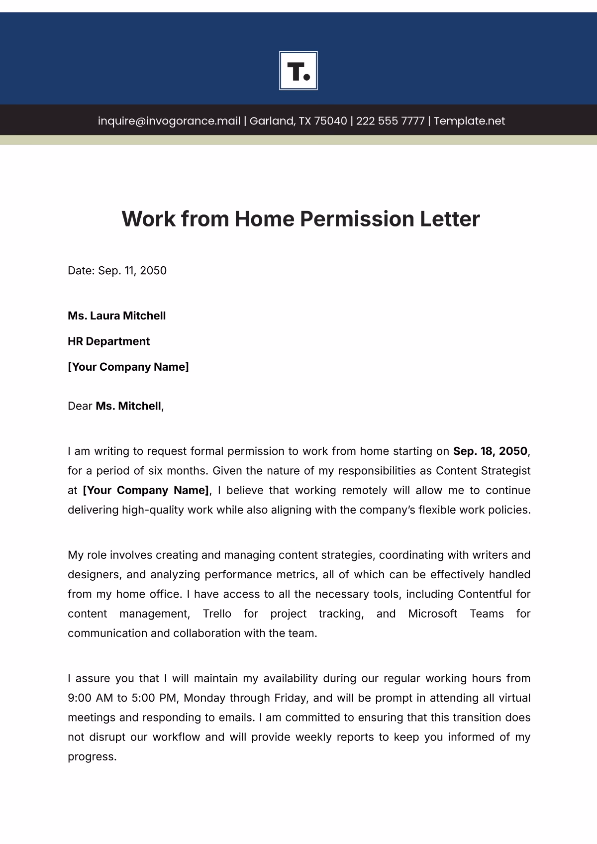 What is a welcome home letter?