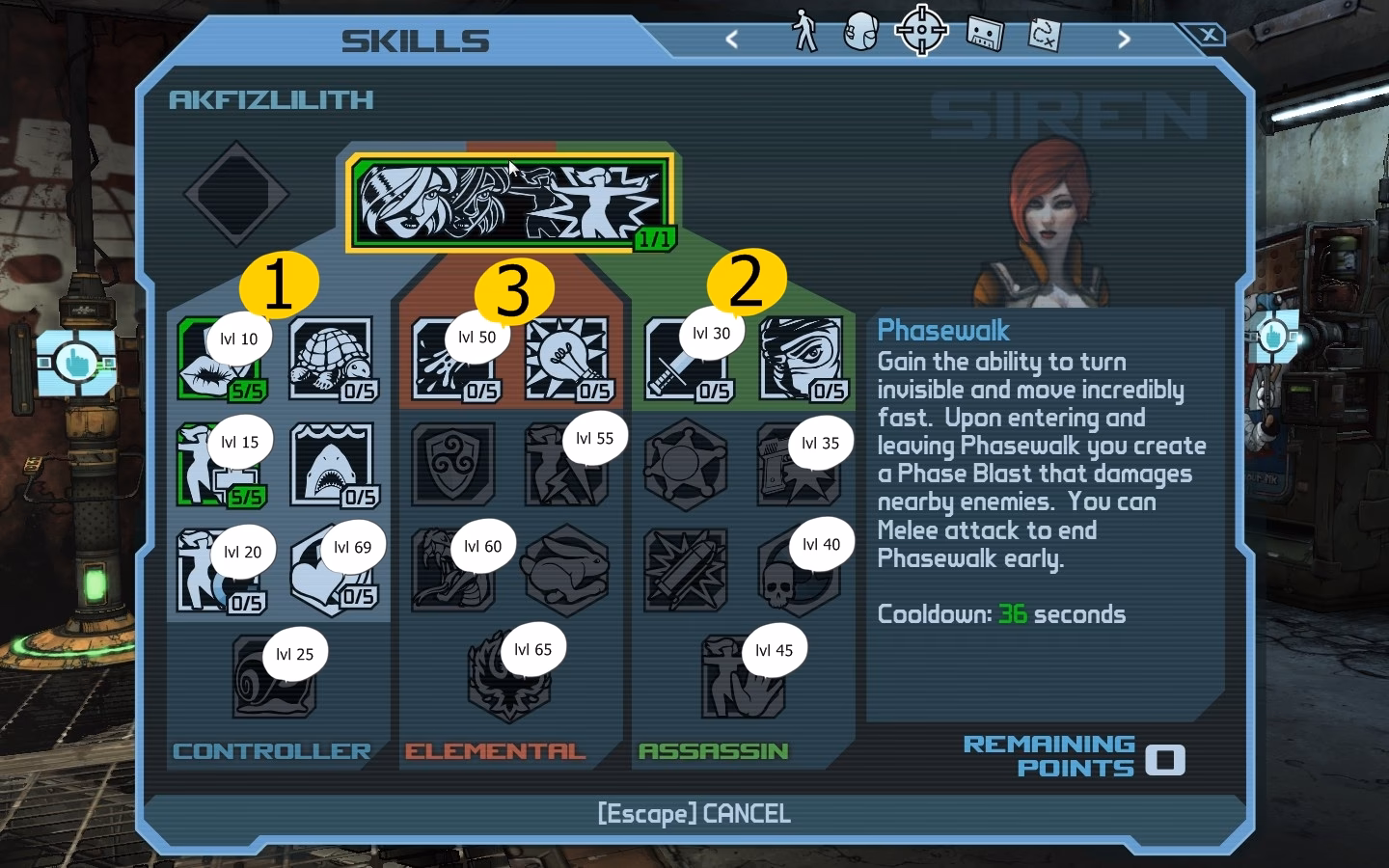 What skills does Lilith have in Borderlands?