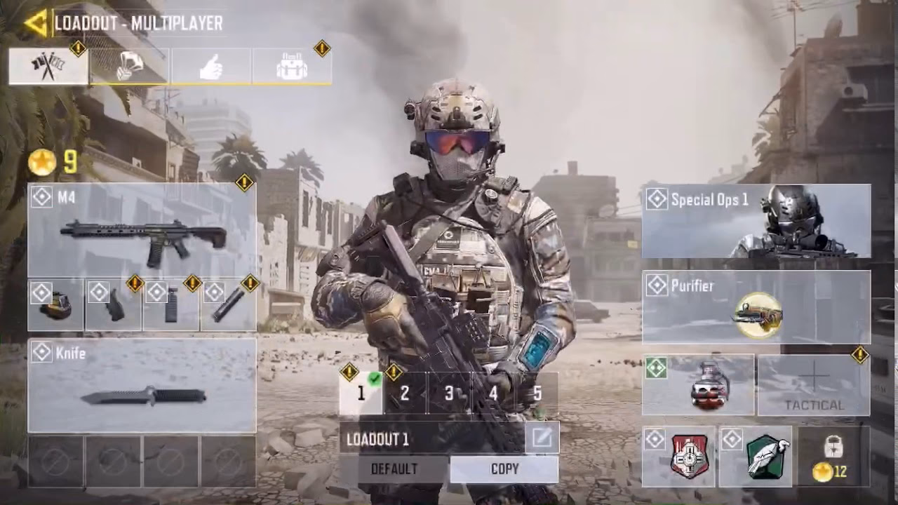 What is a global item & loadout screen?