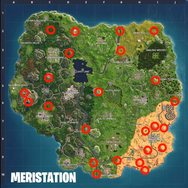 ¿Dónde se encuentran las grietas en Fortnite?