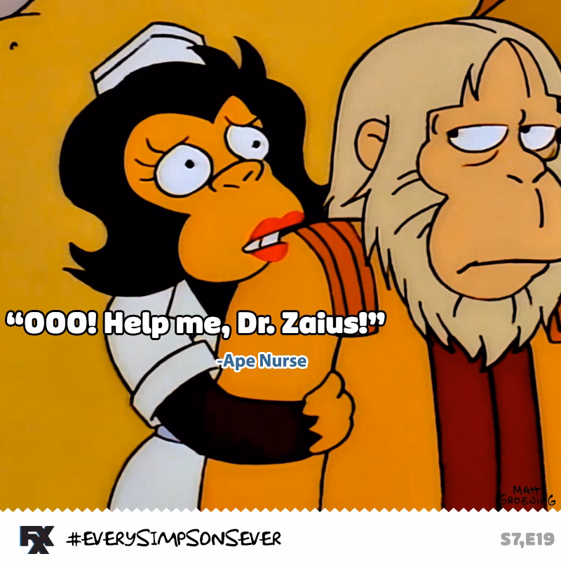 Does Troy McClure play a piano in Dr Zaius?
