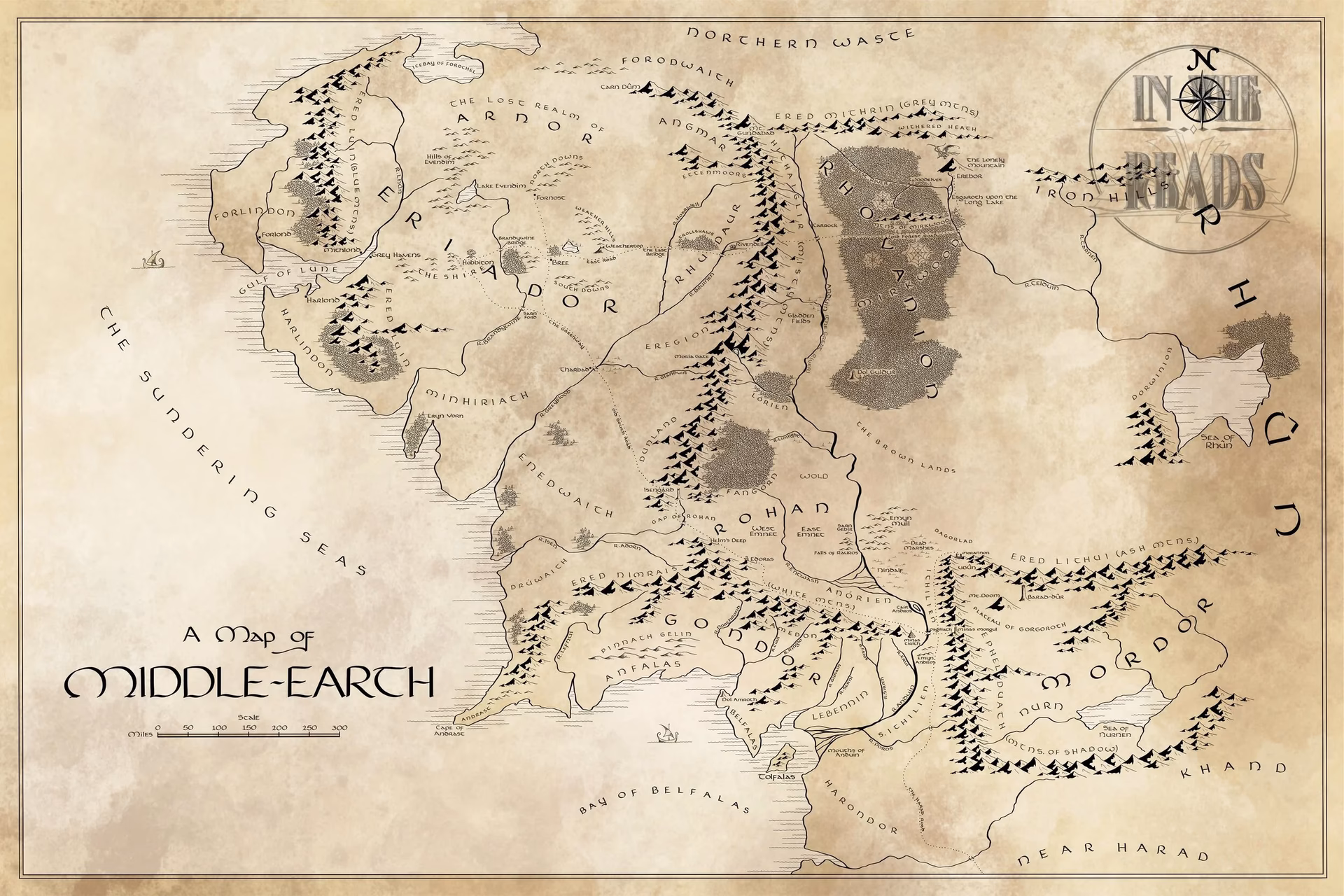 Where can I find an interactive map of 'the Rings of power'?