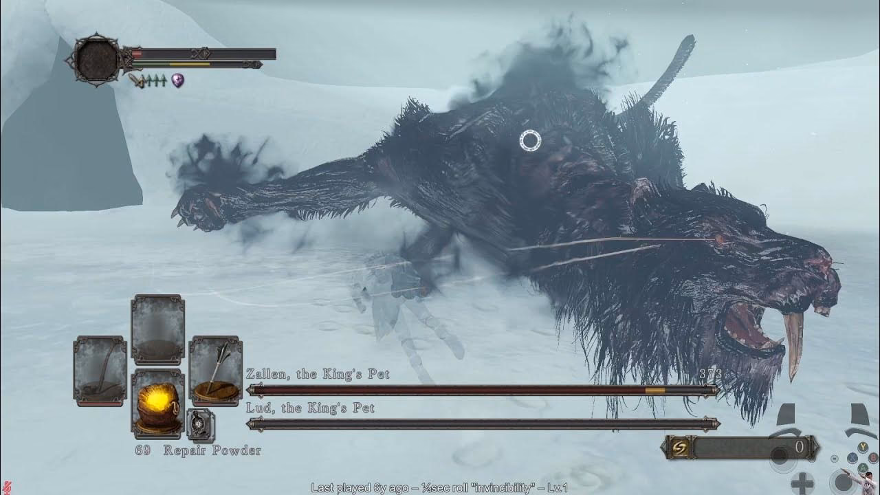 What does Zallen do if he is downed before Lud?