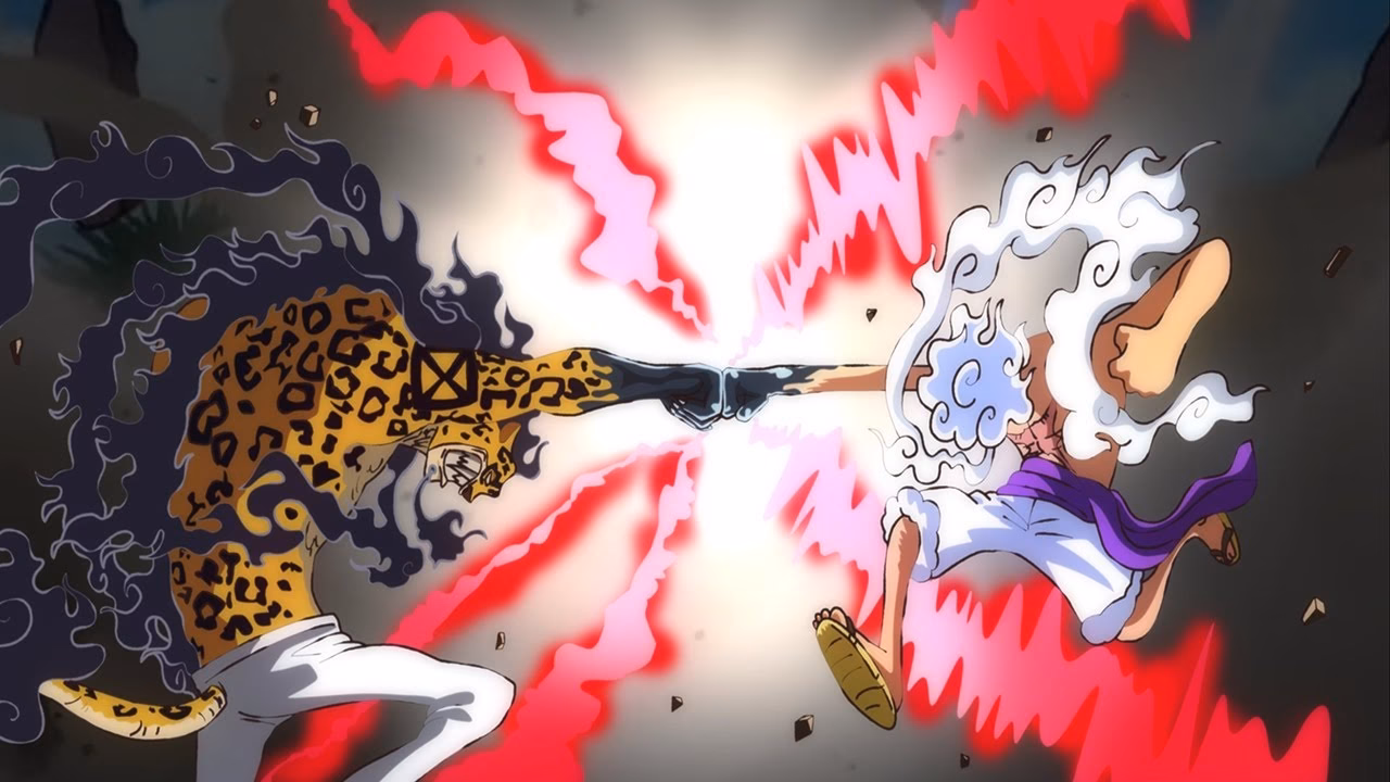 Who was Lucci vs gear 5th Luffy?