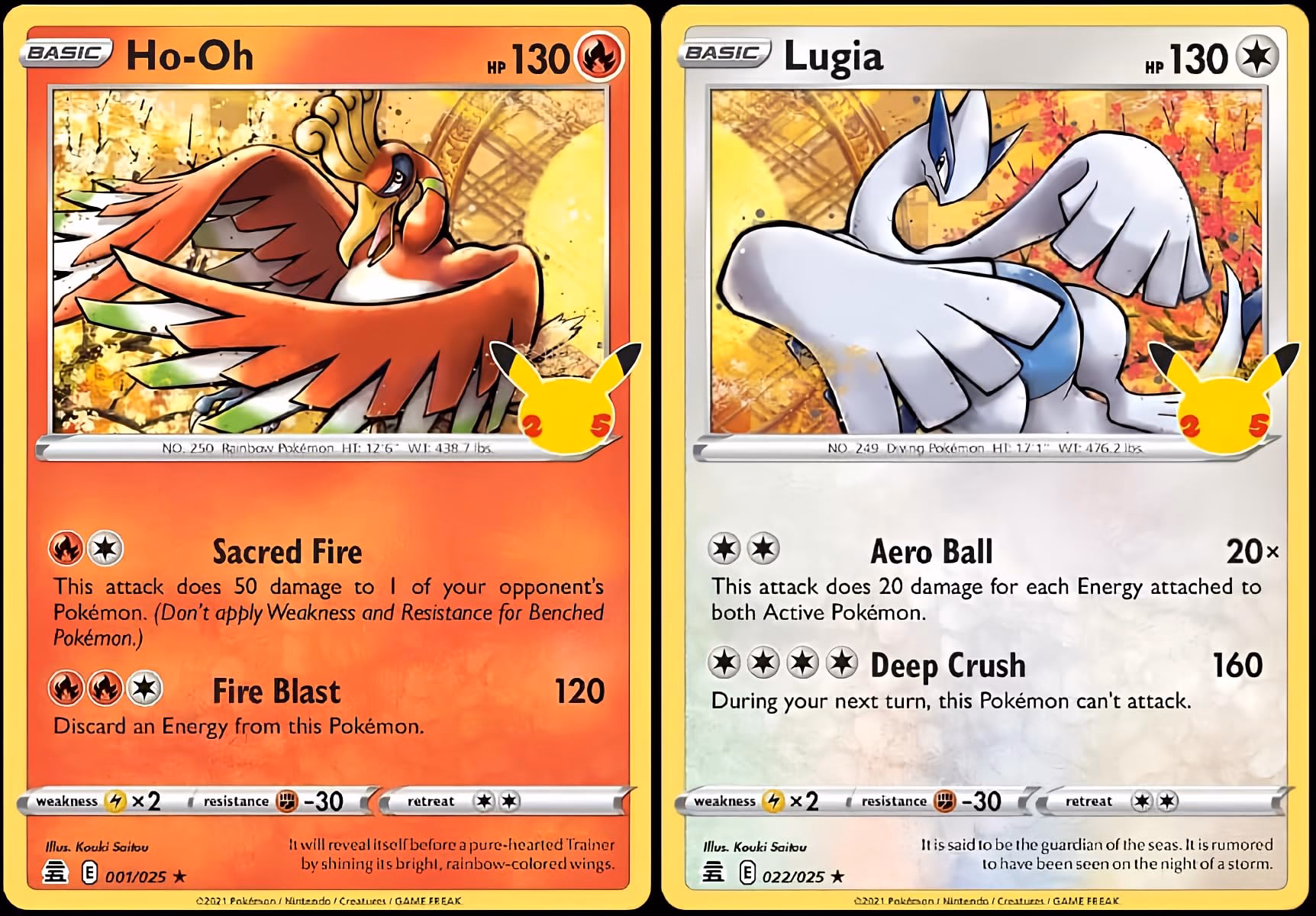 ¿Cuáles son las curiosidades de Lugia y Ho-Oh?