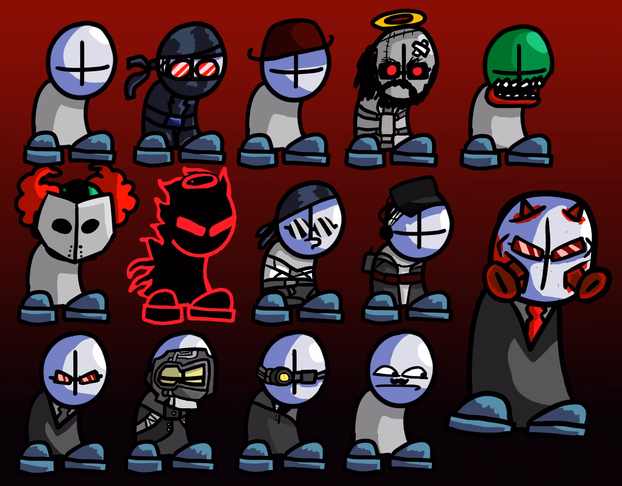 Do Madness combat characters have voice acting credits?