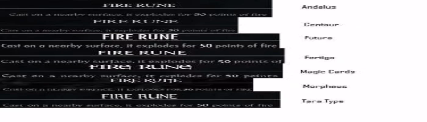 How many font types are included in Skyrim mods?