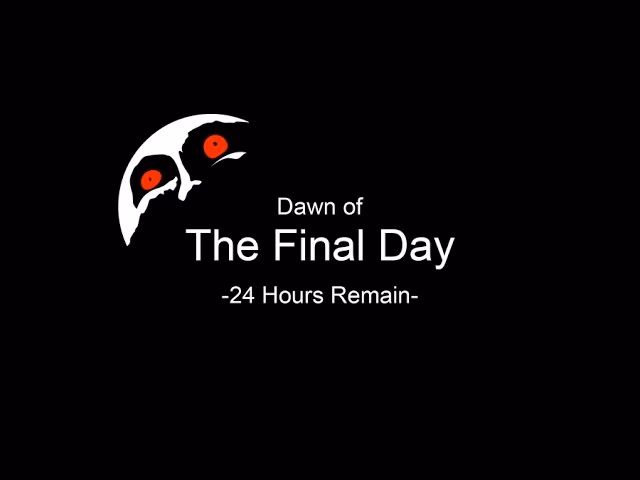 Did majora's mask say 'dawn of the first day / 24 hours remain?