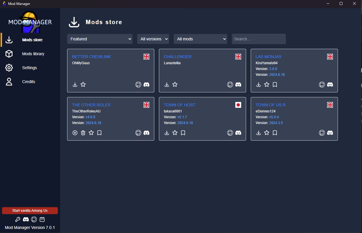 How do I manage mods?