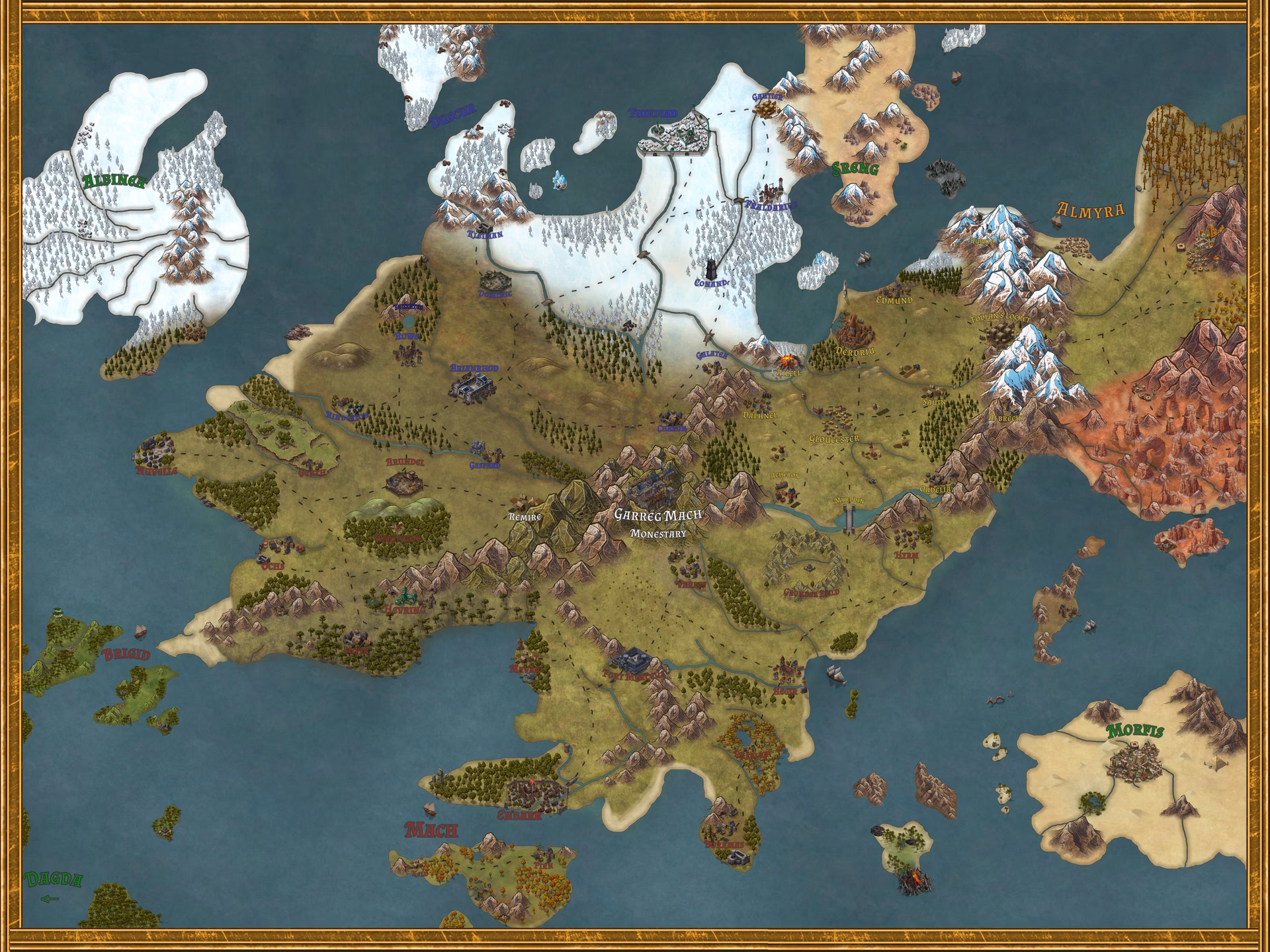 Is the world map of fodlan written in English?