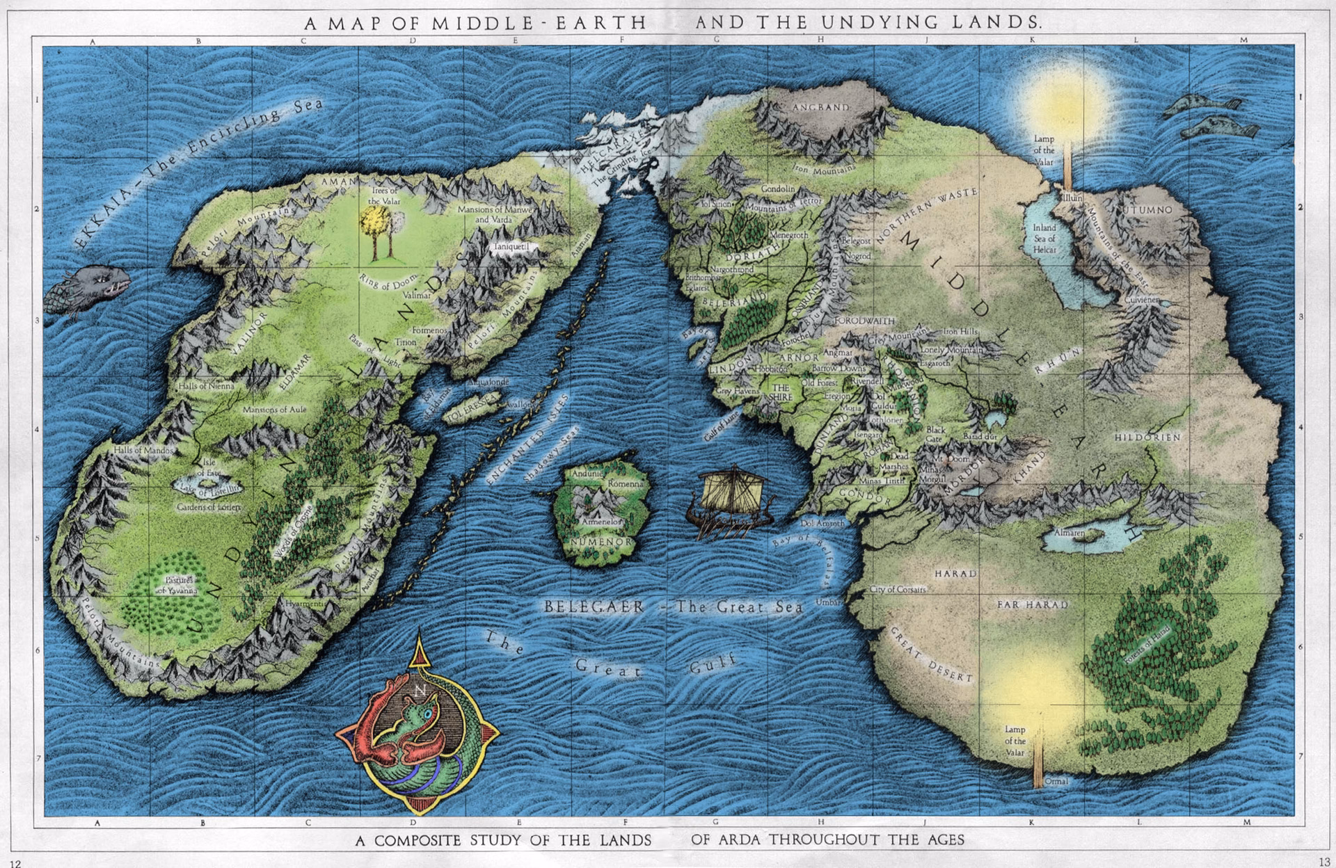 Where does the Middle Earth map come from?