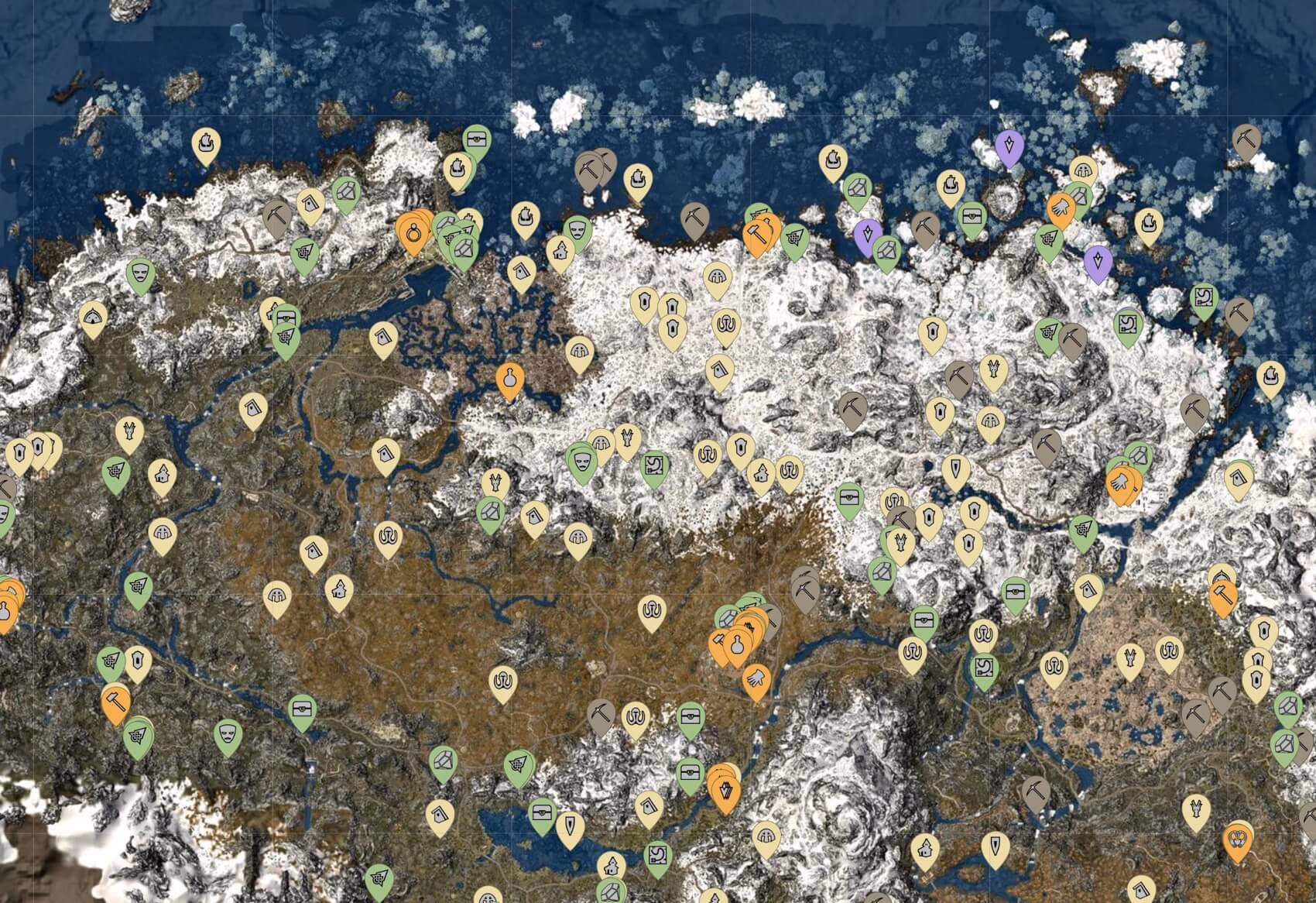 What maps are available for the Elder Scrolls V Skyrim?