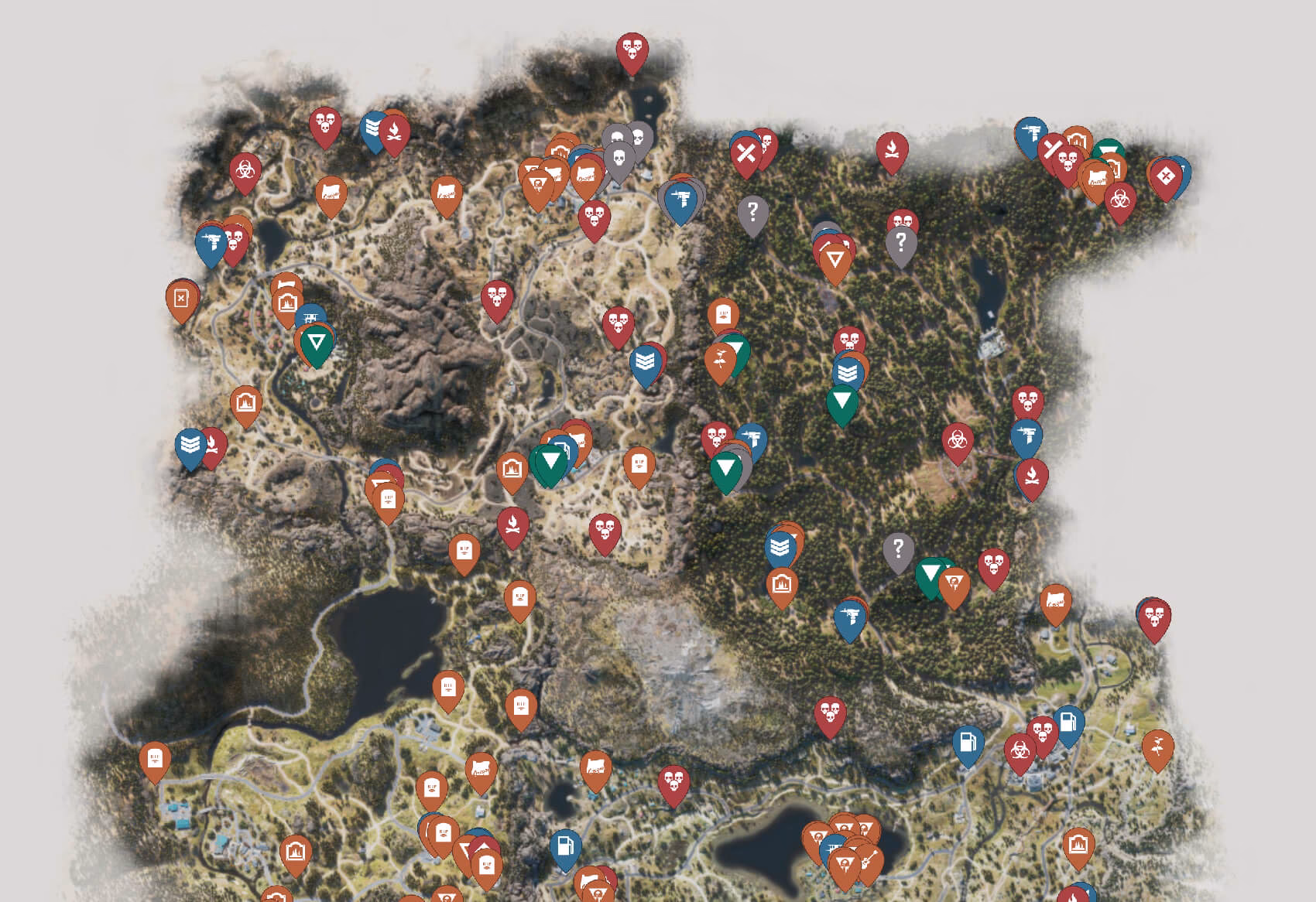 Where can I find a map of everything in Days Gone?