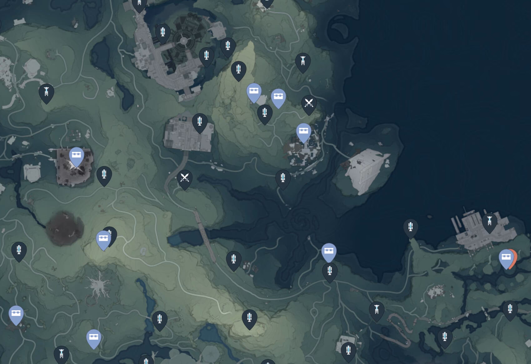 What's in Wuthering waves interactive map?