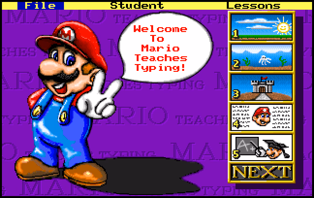 What emulators work with Mario Teaches Typing?