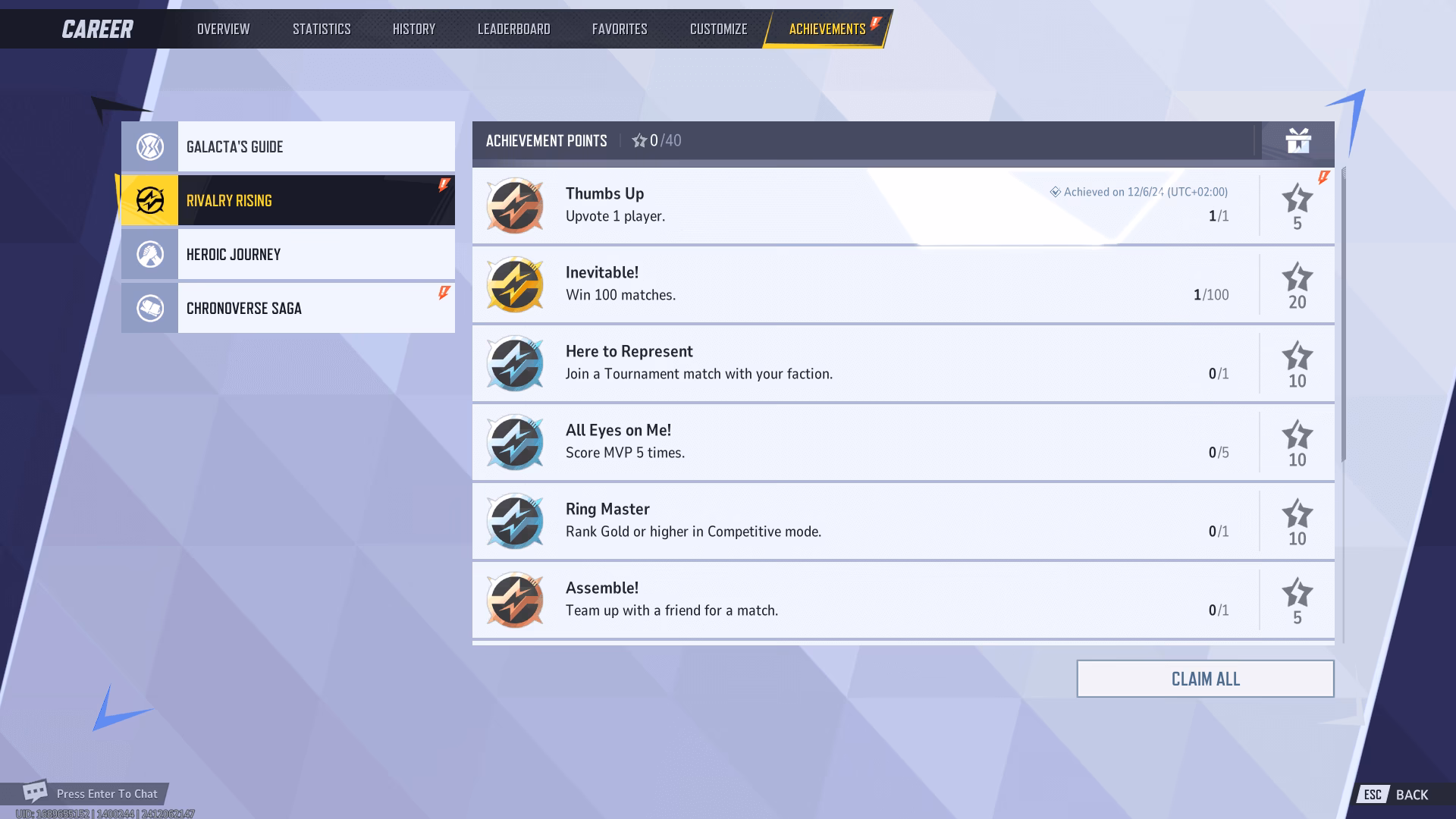 What achievements are available in Marvel rivals?