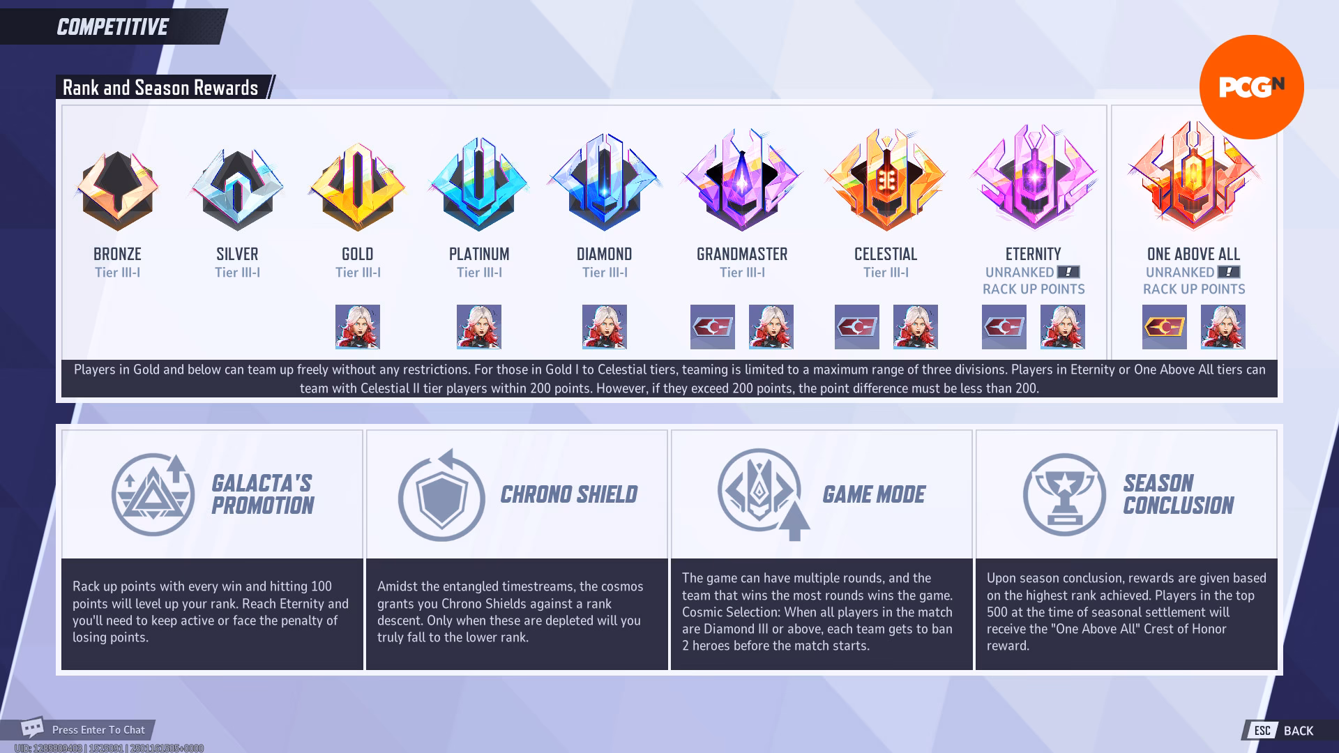 How are Marvel Rivals ranked?