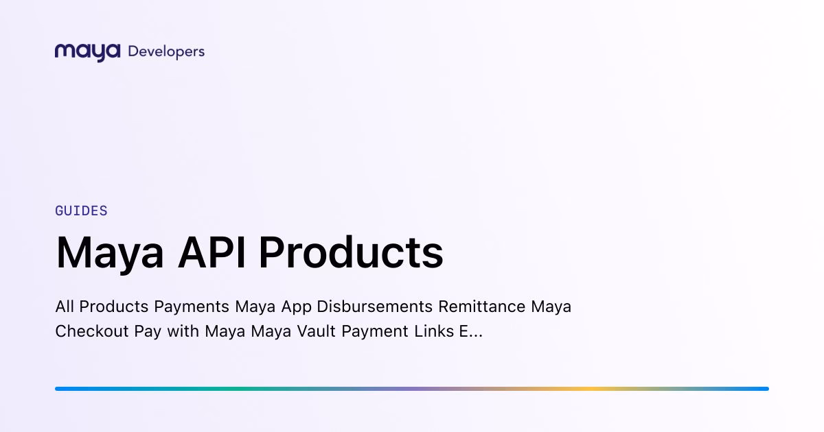 What is the Maya API SDK?