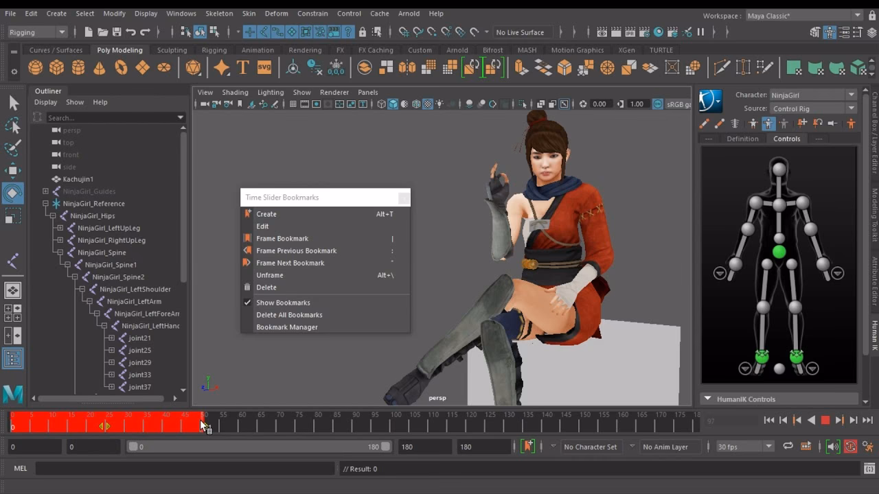How do I change the animation time in Maya?