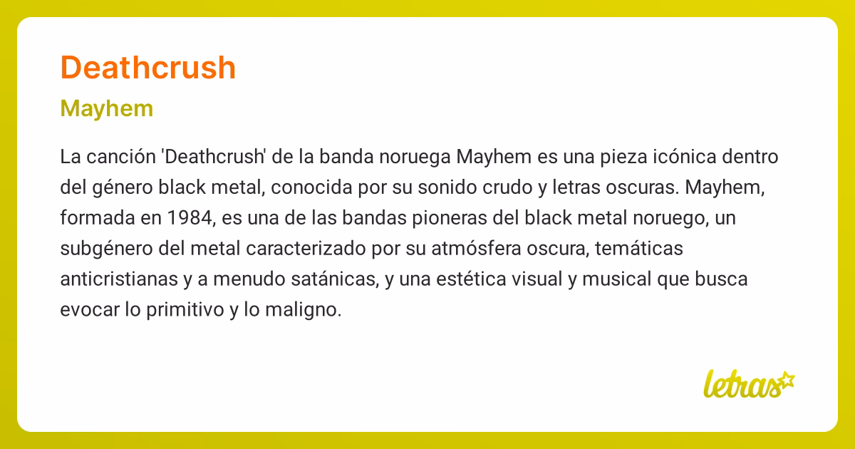 ¿Cuándo comienza la historia de Mayhem?