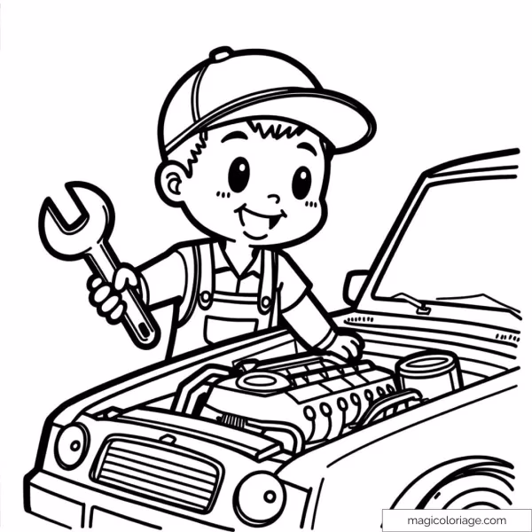 Are mechanic coloring pages free?