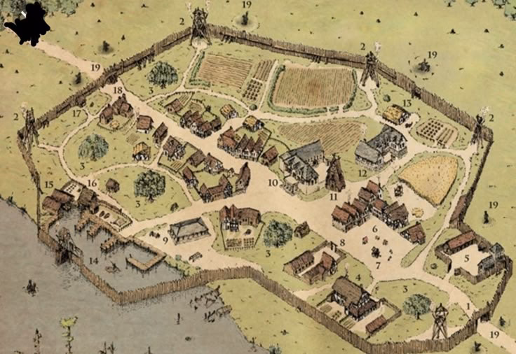 How were medieval villages organized?