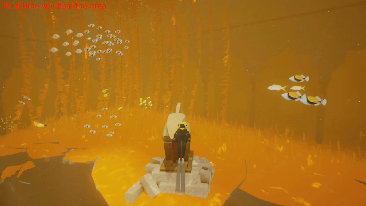 How do I see how many statues I've collected in Abzu?