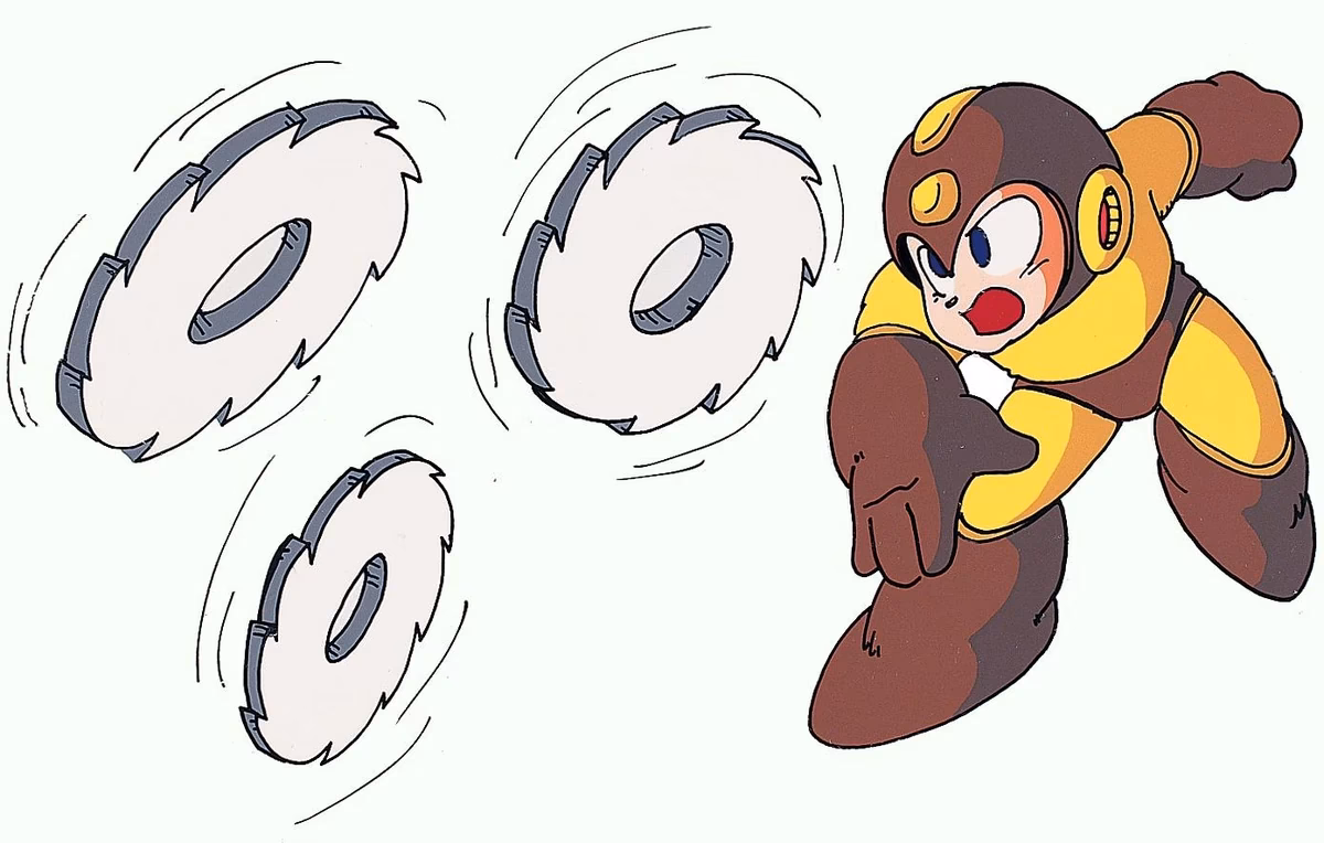 How does Metal Man fight Mega Man?