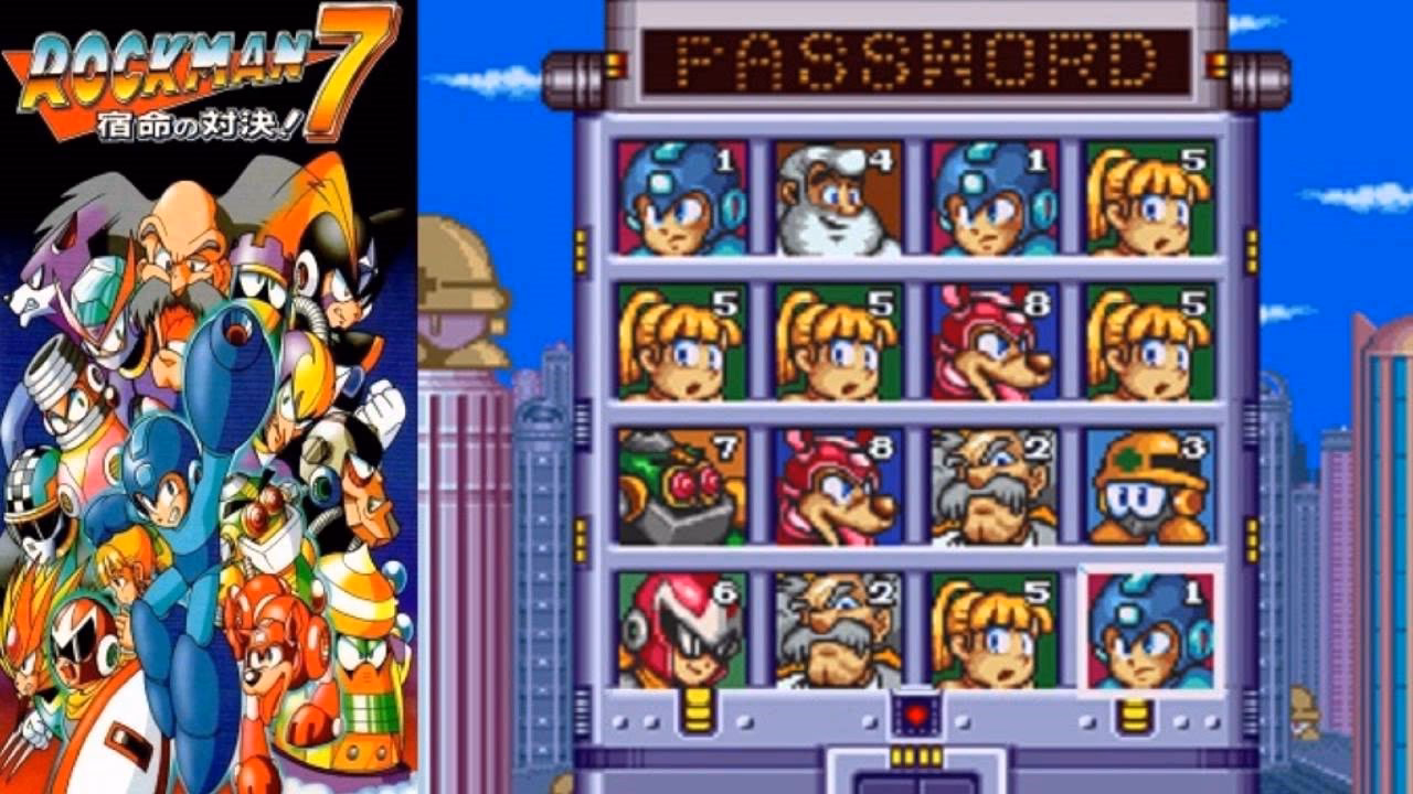 How do you enter a password in Mega Man 7 (SNES)?