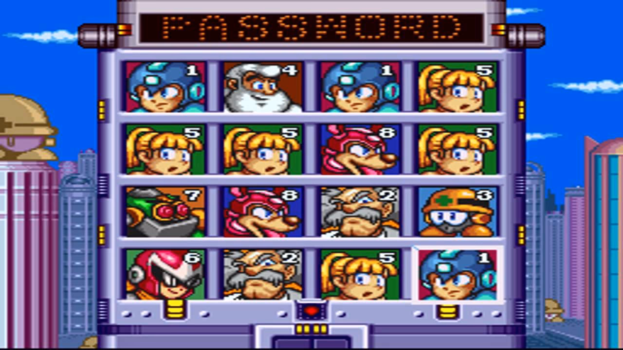How do you enter a password in Mega Man 7 (SNES)?