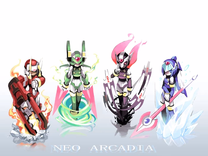 Are the Four Guardians reborn in Mega Man ZX?