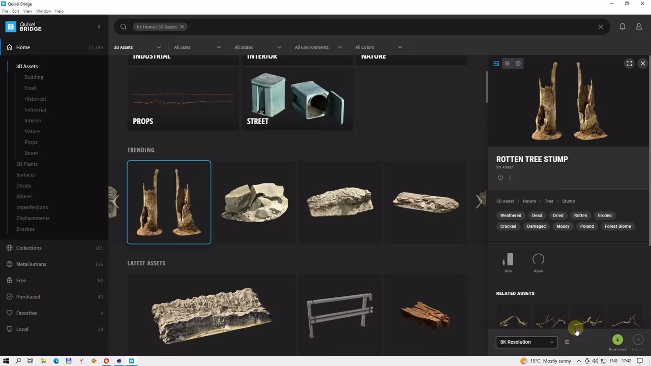 What is the megascans plugin for Blender?