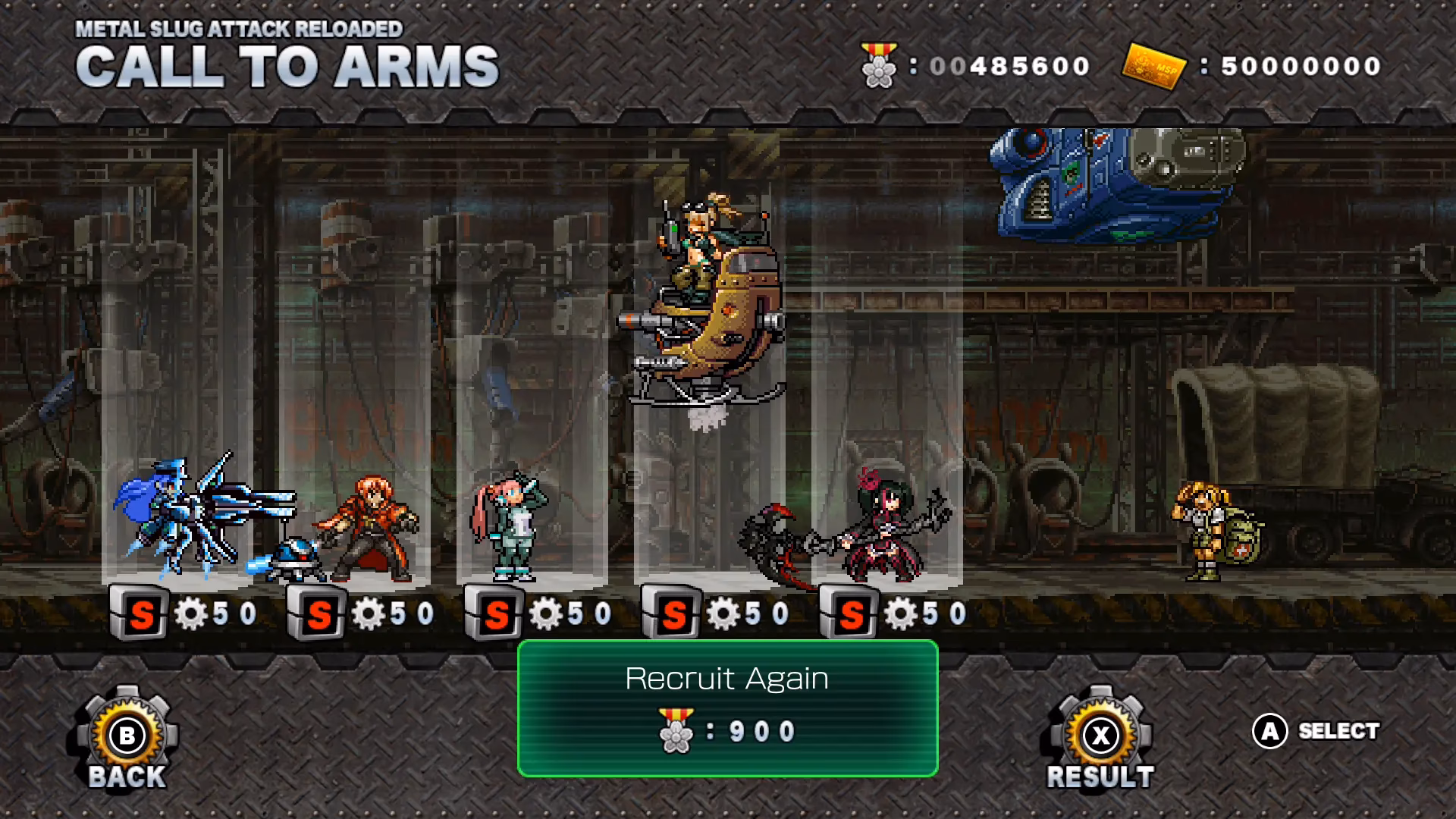 How many options does a Metal Slug attack trainer have?