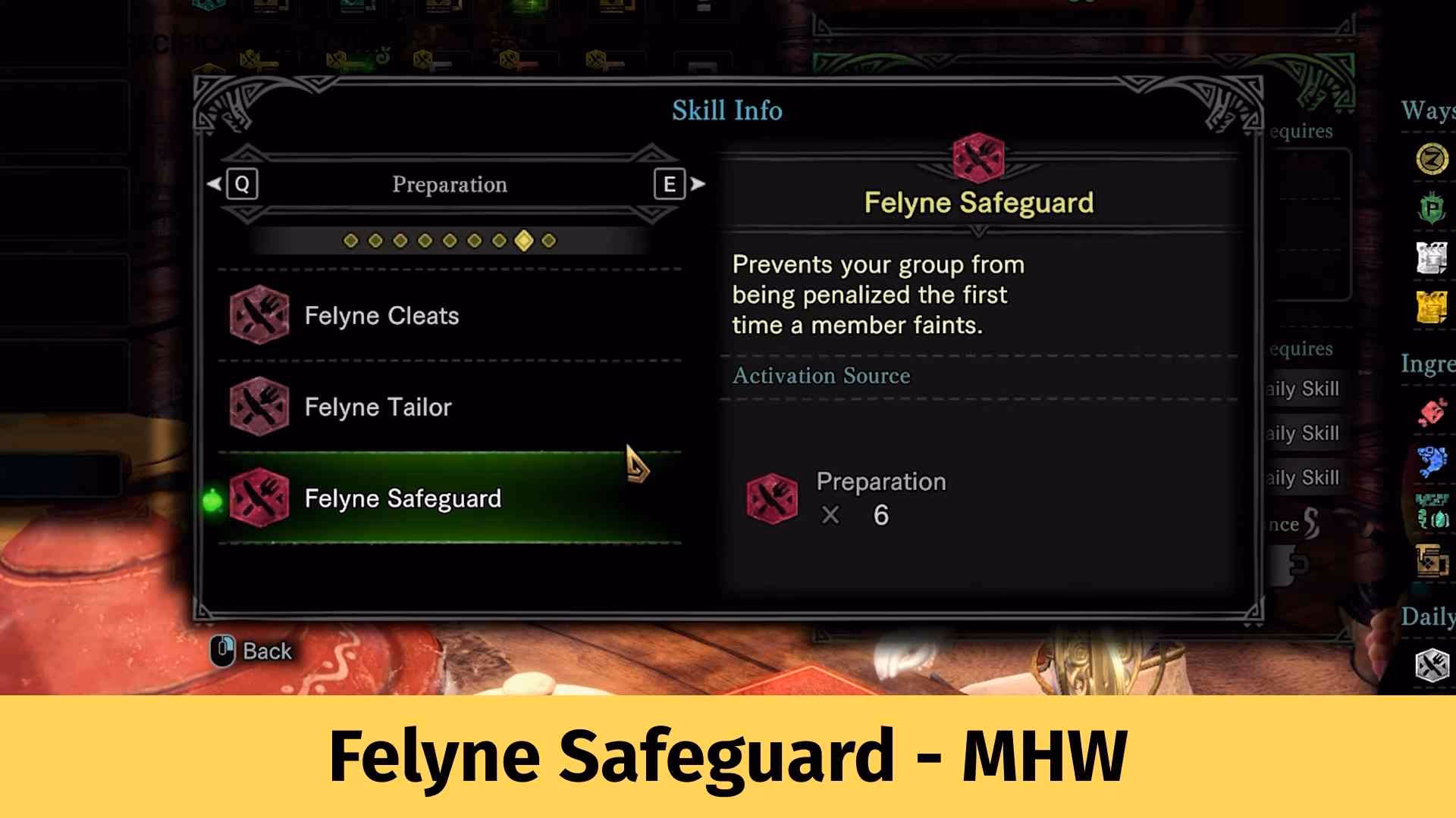 What is Felyne insurance in Monster Hunter World?