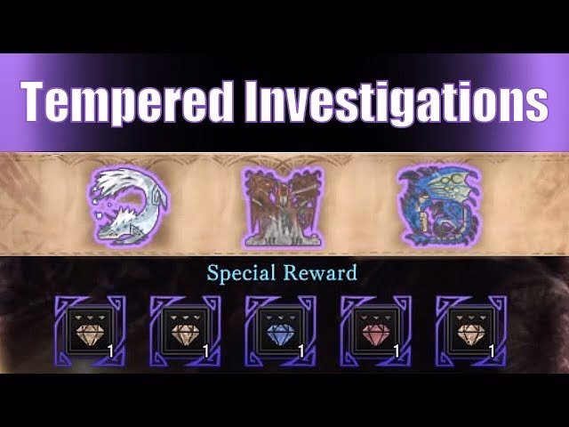 Where can I find tempered investigations in Monster Hunter World?